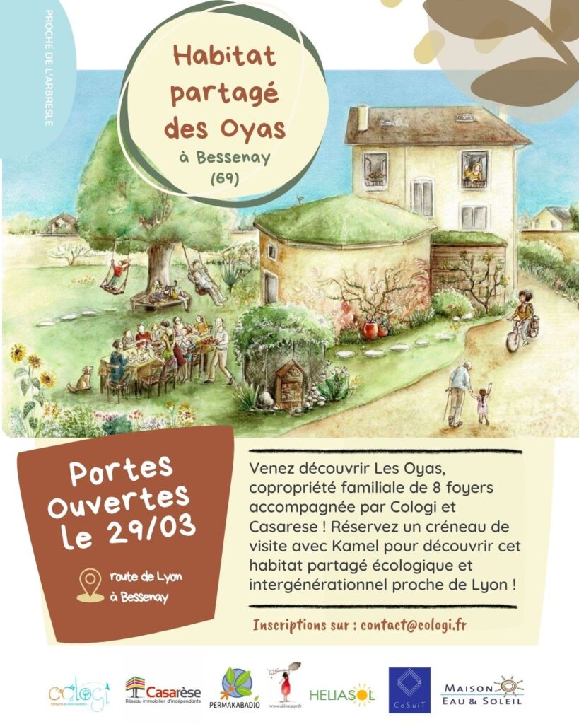 Habitat partagé Copro familiale Portes ouvertes Bessenay Les Oyas 29 mars 2025 Intergenerationnel Ecologie