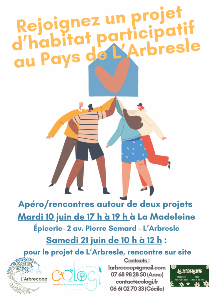 Rejoignez un habitat participatif au Pays de l'Arbresle - Rencontrez des co-habitants.es des projets Les Oyas et l'Arbrecoop