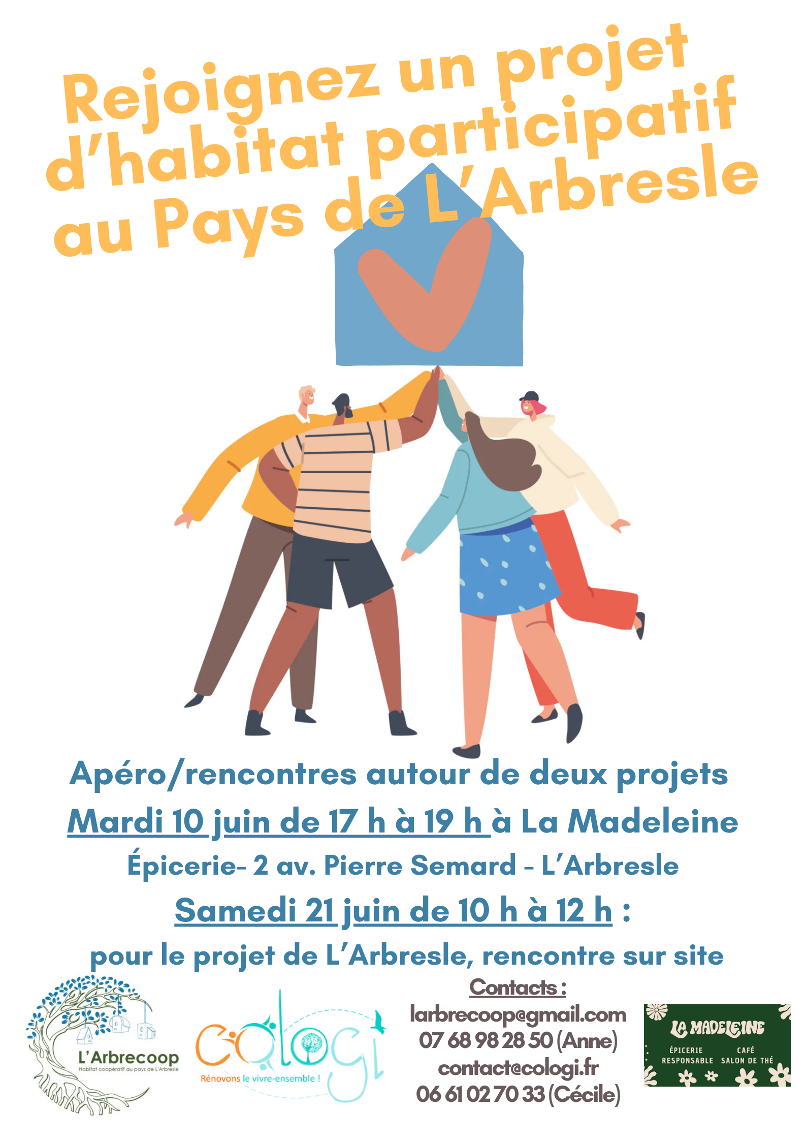 Rejoignez un habitat participatif au Pays de l'Arbresle - Rencontrez des co-habitants.es des projets Les Oyas et l'Arbrecoop