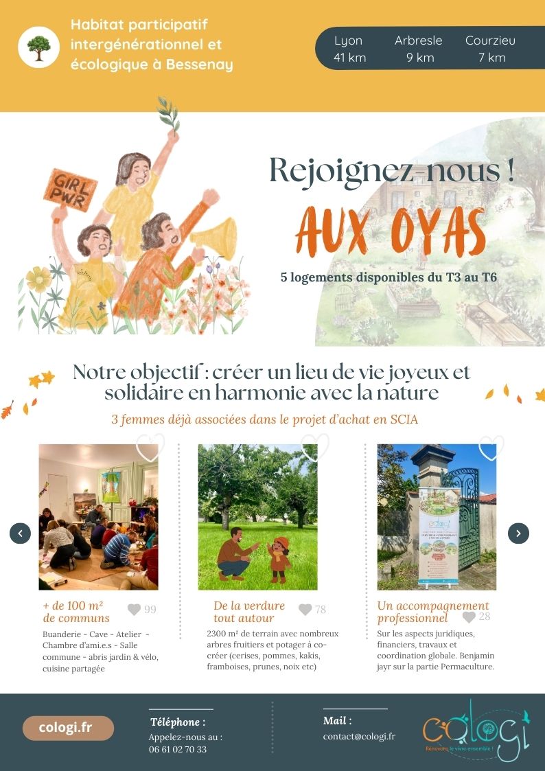 Oyas - habitat participatif proche de l'arbresle